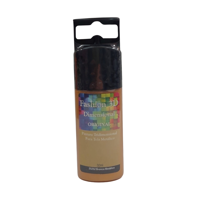 Pintura dimensional fashion 3D 32.5ml color 25252 Bronce Metalizado