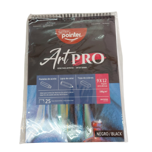 Block para arte 22,9x30,5 180gr negro (Pasteles de aceite, lápiz de color, tizas de colores)