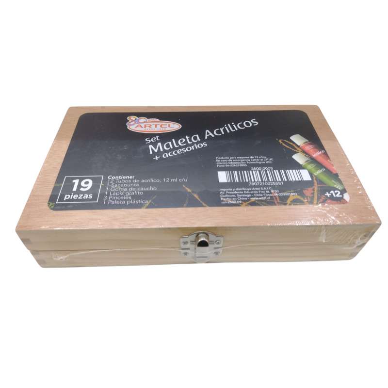 Maleta de pinturas acrílicas + accesorios
