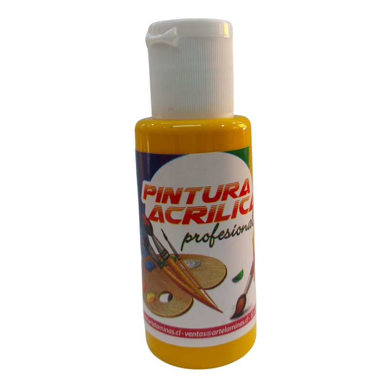 Pintura acrilica Color 3 Amarillo Cadmio Artelaminas 50mL