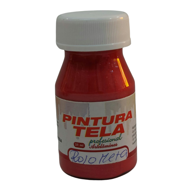 Pintura para telas Color 608 Metalico Rojo Artelaminas 37mL