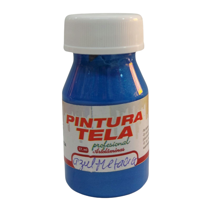Pintura para telas Color 607 Metalico Azul Cobalto Artelaminas 37mL