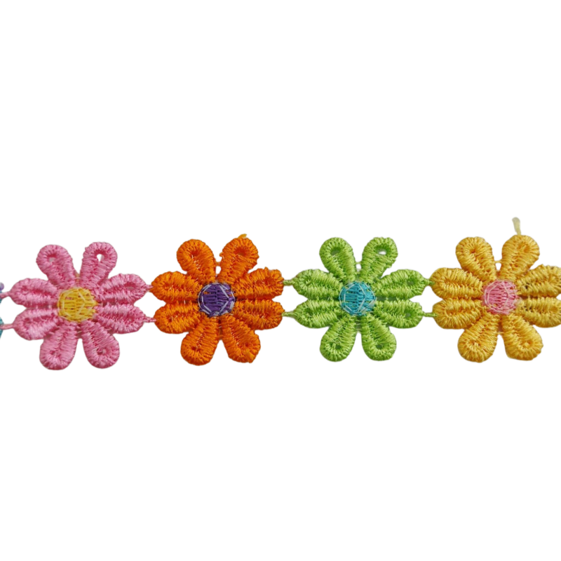 Tira bordada girasol 1.3cm