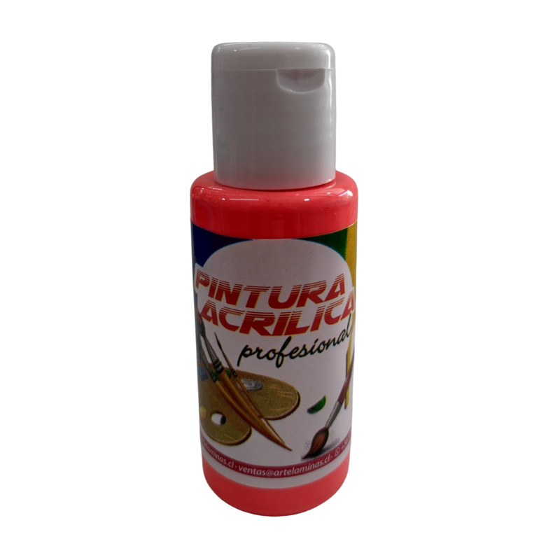 Pintura acrilica Color 703 Fluor Naranjo Artelaminas 50mL