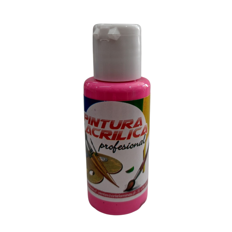 Pintura acrilica Color 705 Fluor Rosa Artelaminas 50mL