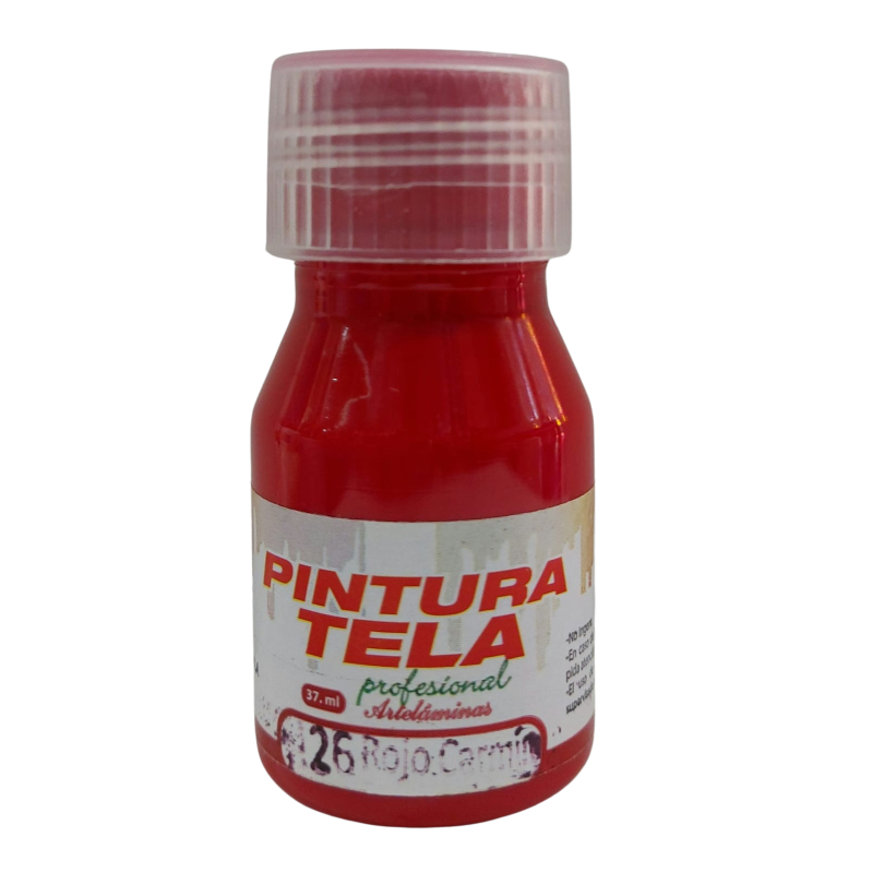 Pintura para telas Color 26 Rojo Carmín Artelaminas 37mL