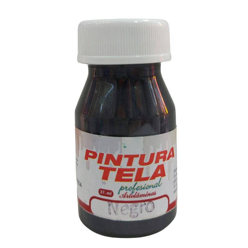 Pintura para telas Color 606 Metalico Negro Artelaminas 37mL