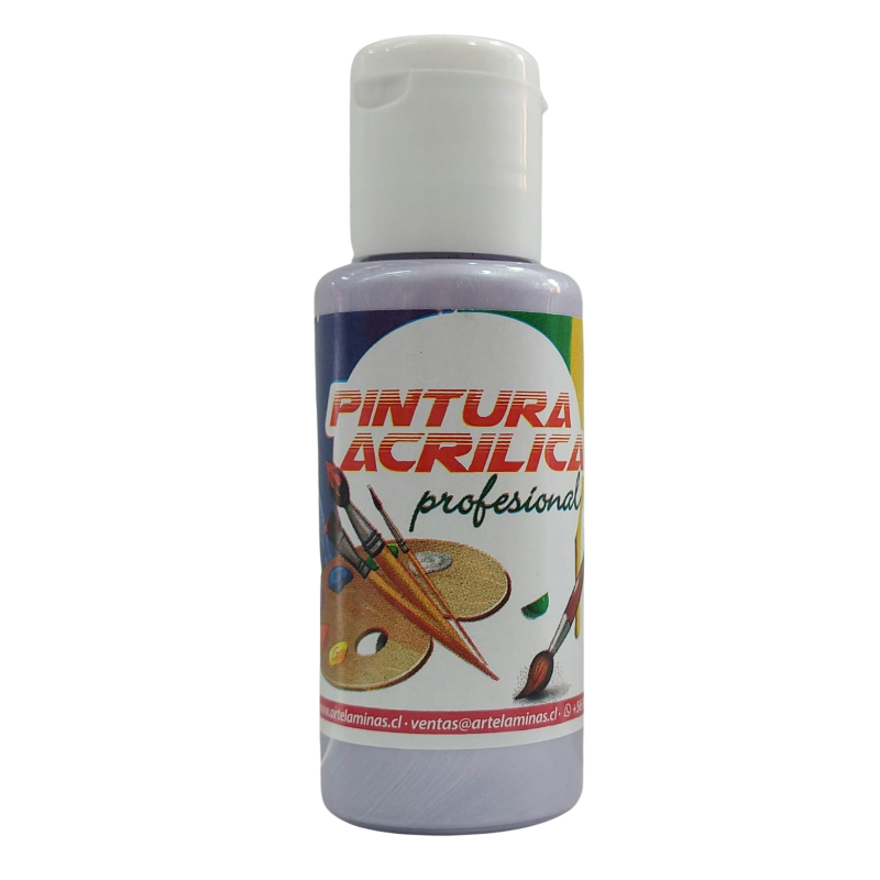 Pintura acrilica Color 613 Metalico Lila pastel Artelaminas 50mL
