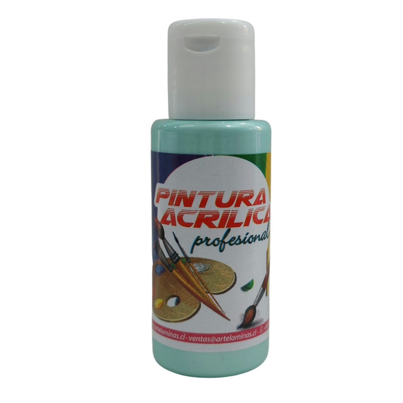 Pintura acrilica Color 615 Metalico Verde pastel Artelaminas 50mL