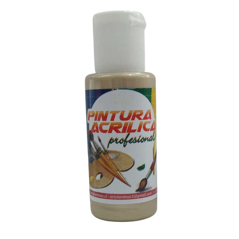 Pintura acrilica Color 660 Metalico Oro rico Artelaminas 50mL