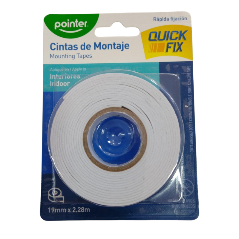 Cinta doble contacto 19mm X2.28mt