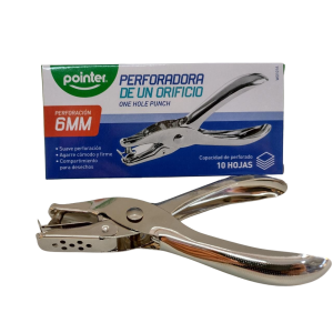 Perforadora 1 hoyo 6mm (10 Hojas)