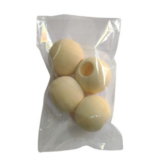 Cuenta de madera redonda 25mm X4 (natural)