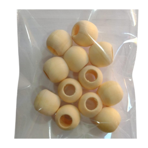 Cuenta de madera redonda 12mm X12 (natural)