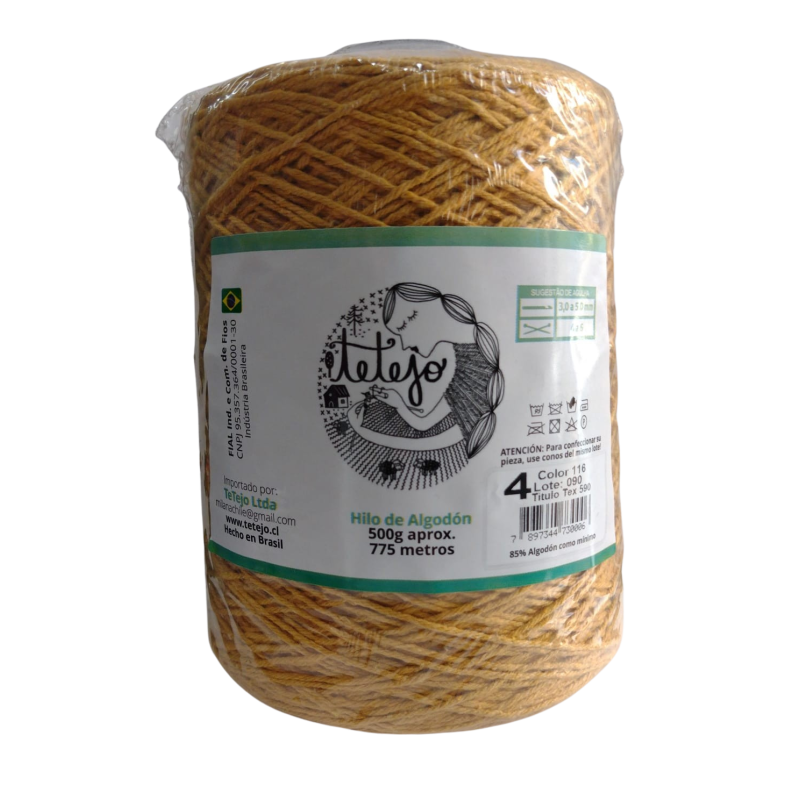 Hilo Tetejo algodon N4 500gr 116