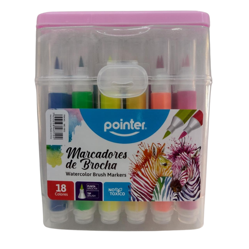 Marcadores con estuche 18 colores