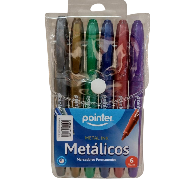 Marcador permanente metalico X6