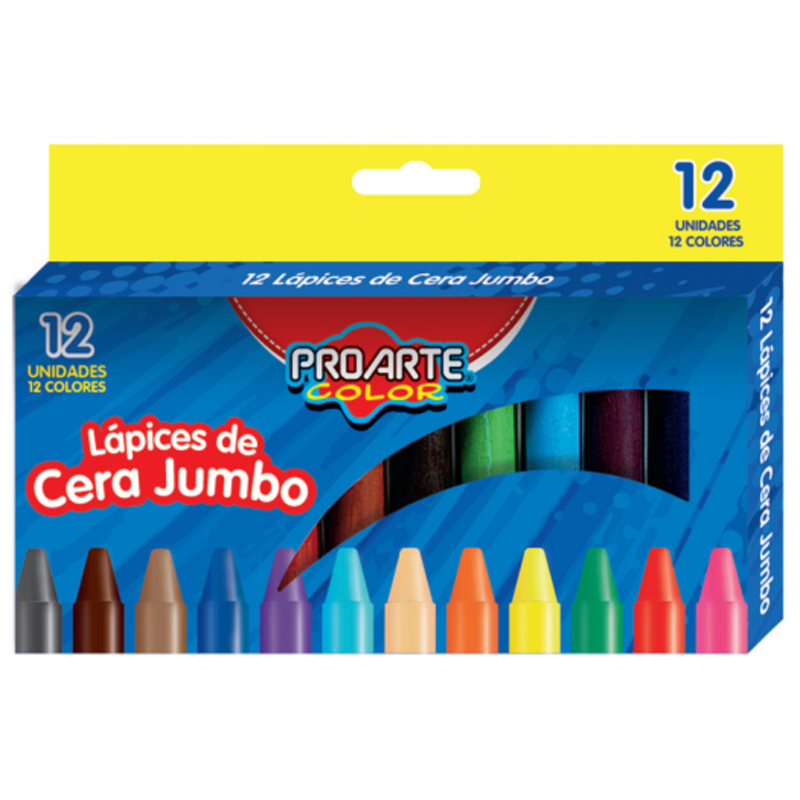 Lapices de cera Proarte 12 colores Jumbo