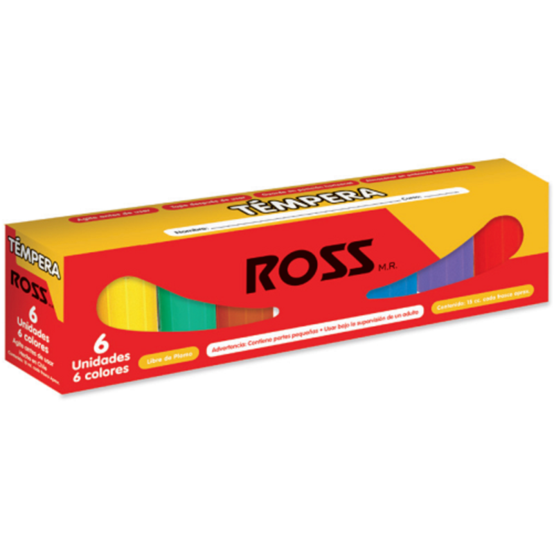 Tempera Ross 6 colores 15cc