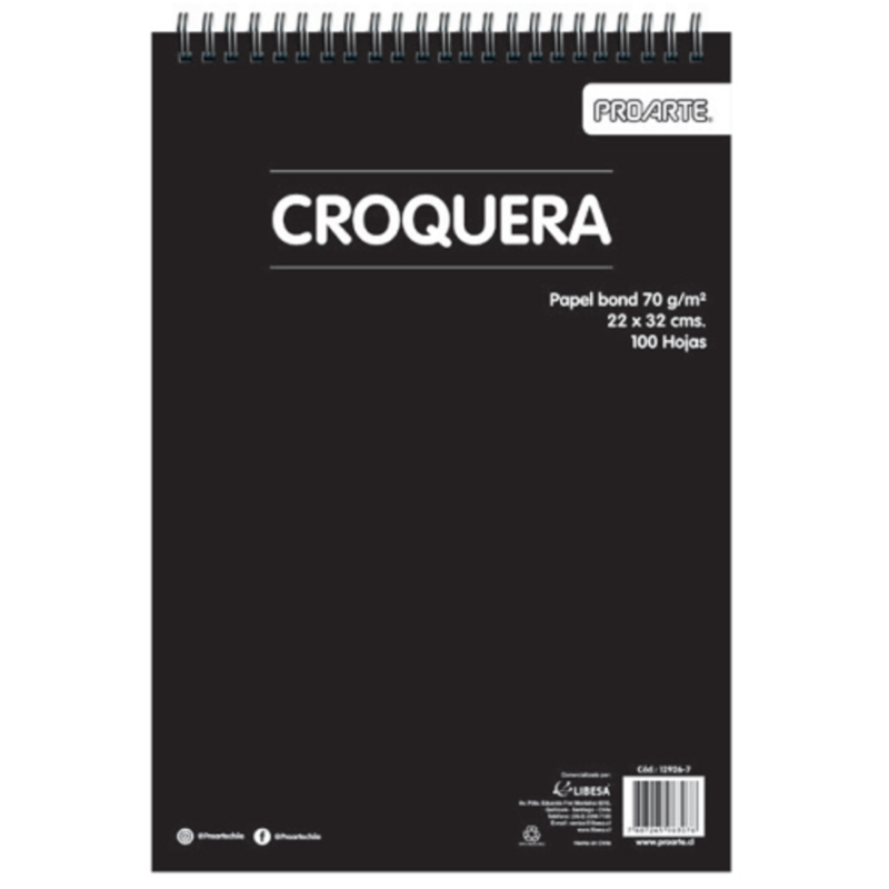 Croquera Proarte 22x32 100hojas