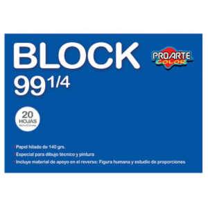 Block Proarte medio N99 1/8 20 hojas 140gr 37.7X27cm