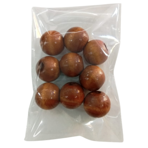 Cuenta de madera redonda 16mm X9 (barnizada)