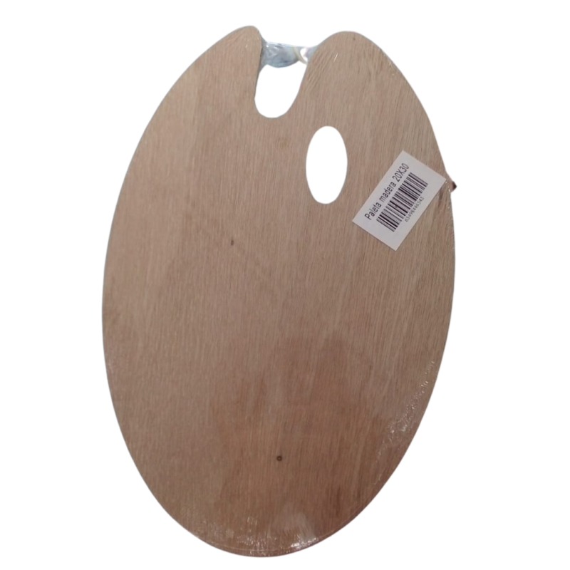 Paleta artistica madera ovalada 20x30