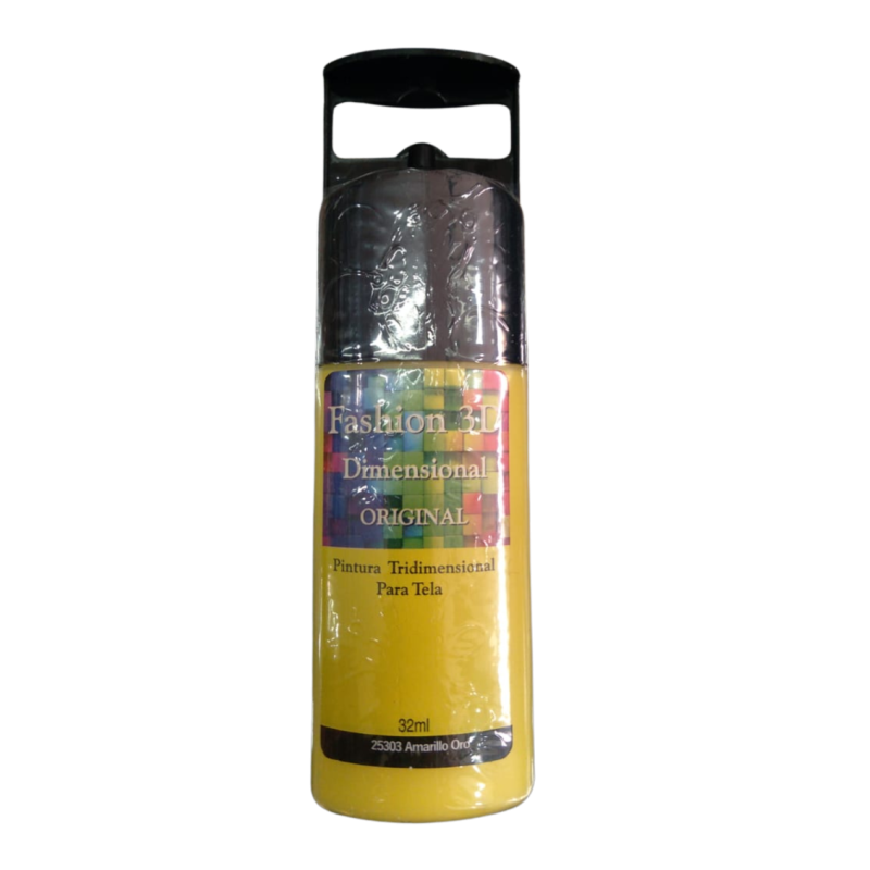 Pintura dimensional fashion 3D 32.5ml color 25303 Amarillo