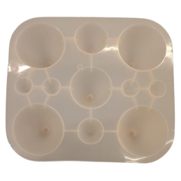 Molde de silicona set piramide base circular