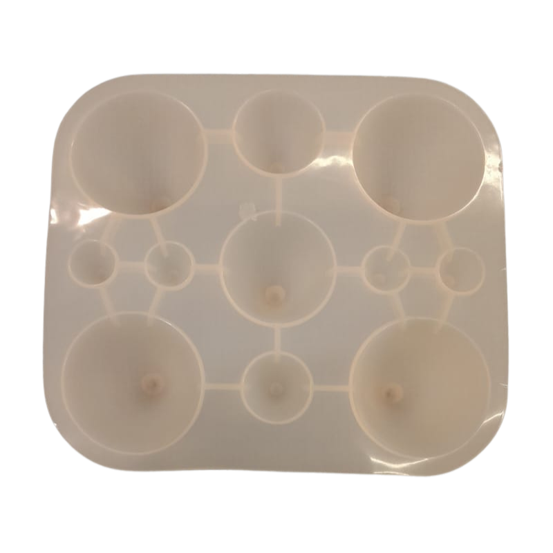 Molde de silicona set piramide base circular