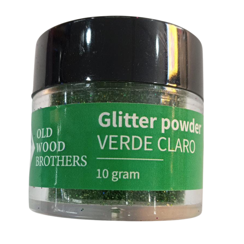 Glitter fino 10gr para uso en resina Verde claro G04