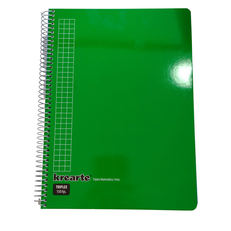 Cuaderno triple cuadro 7mm 150hojas Krearte