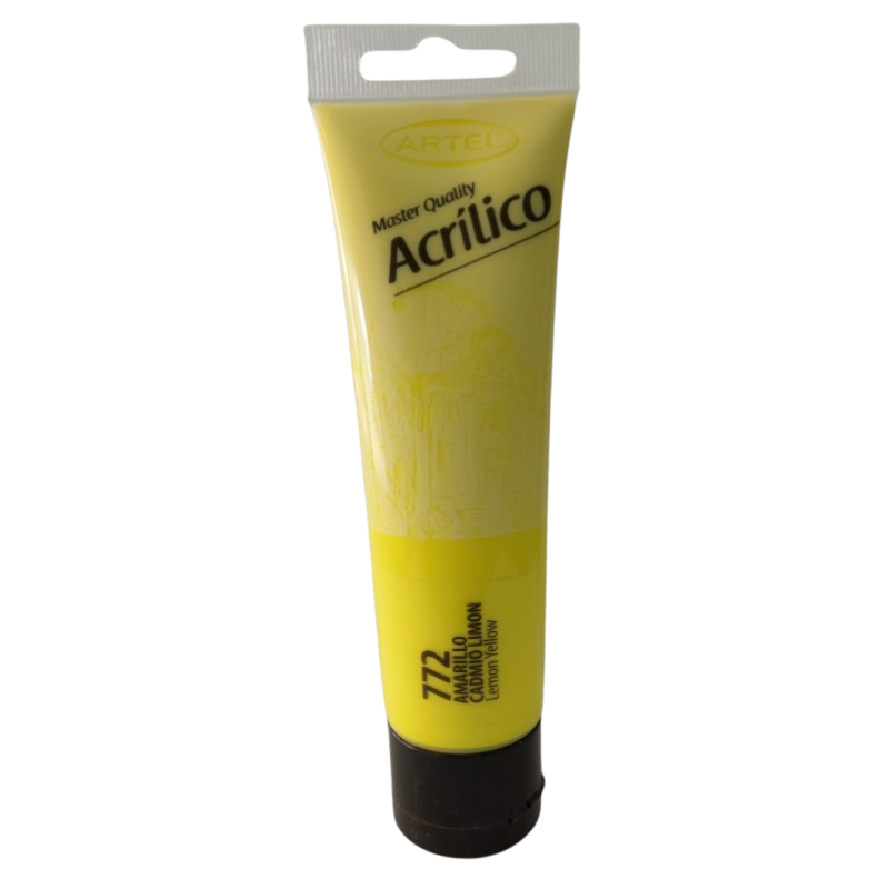 Artel Pintura Acrilica Master Quality 100ml color 772 amarillo cadmio limon