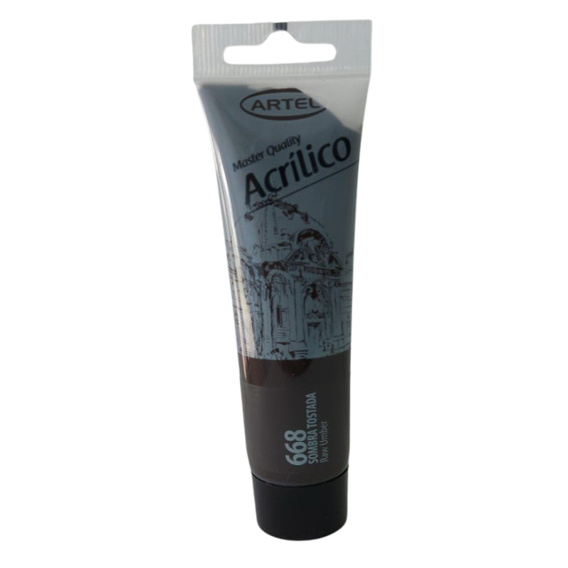 Artel Pintura Acrilica Master Quality 35ml color 668 sombra tostada