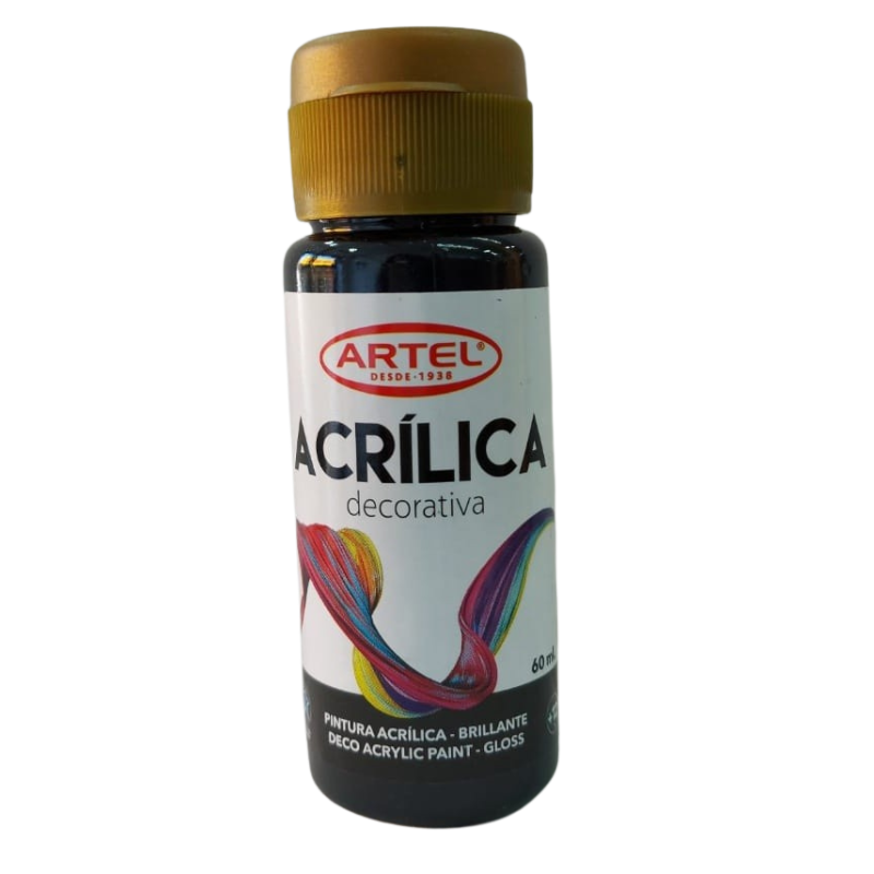 Acrílico decorativo 60ml color 200 negro