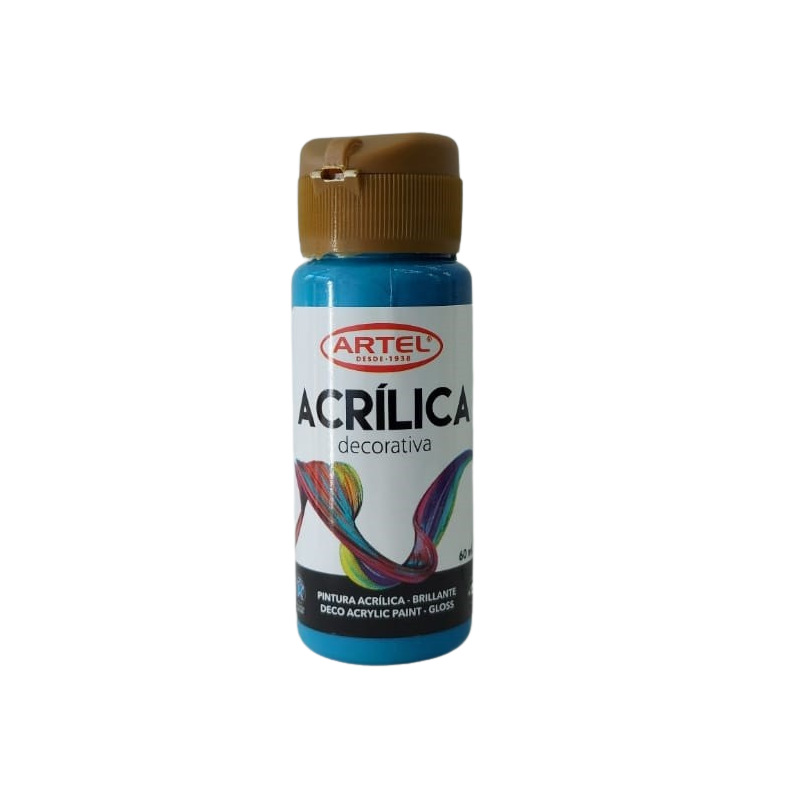 Artel Acrílico decorativo 60ml color 400 azul calipso
