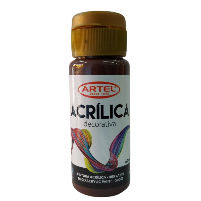 Artel Acrílico decorativo 60ml color 601 chocholate oscuro