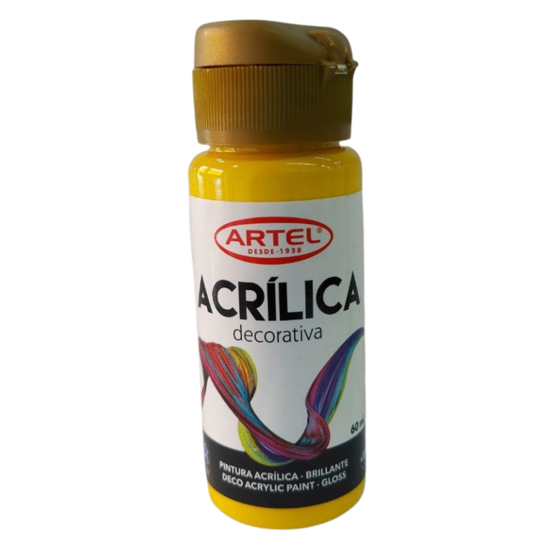 Artel Acrílico decorativo 60ml color 704 amarillo