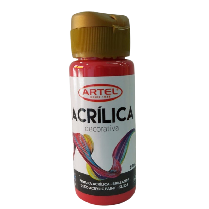 Artel Acrílico decorativo 60ml color 800 rojo