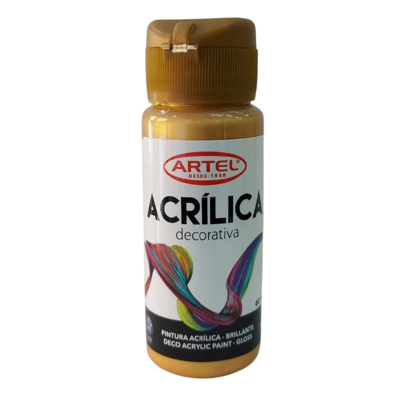 Artel Acrílico decorativo 60ml color 990 Metalico oro