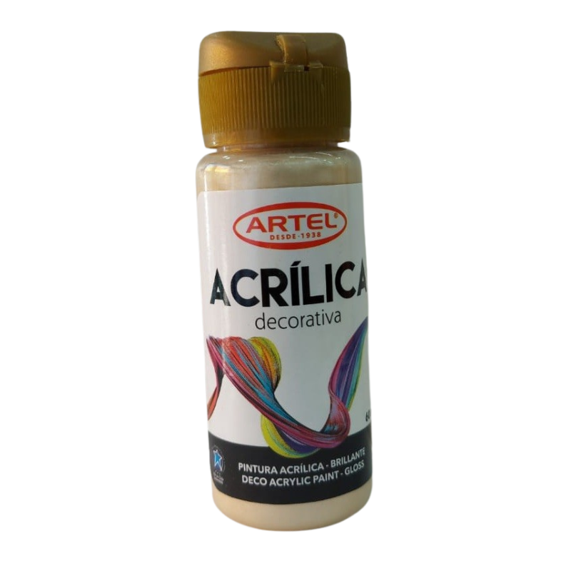 Artel Acrílico decorativo 60ml color 991 Metalico oro blanco