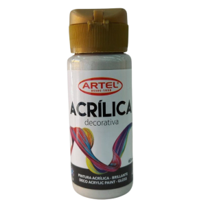 Artel Acrílico decorativo 60ml color 995 Metalico Plata