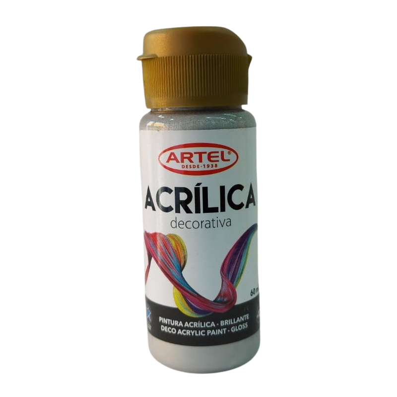 Artel Acrílico decorativo 60ml color 996 Metalico gris