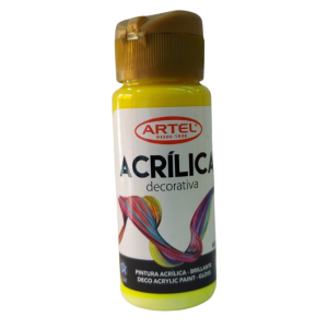 Artel Acrílico decorativo 60ml color 316 Neon amarillo
