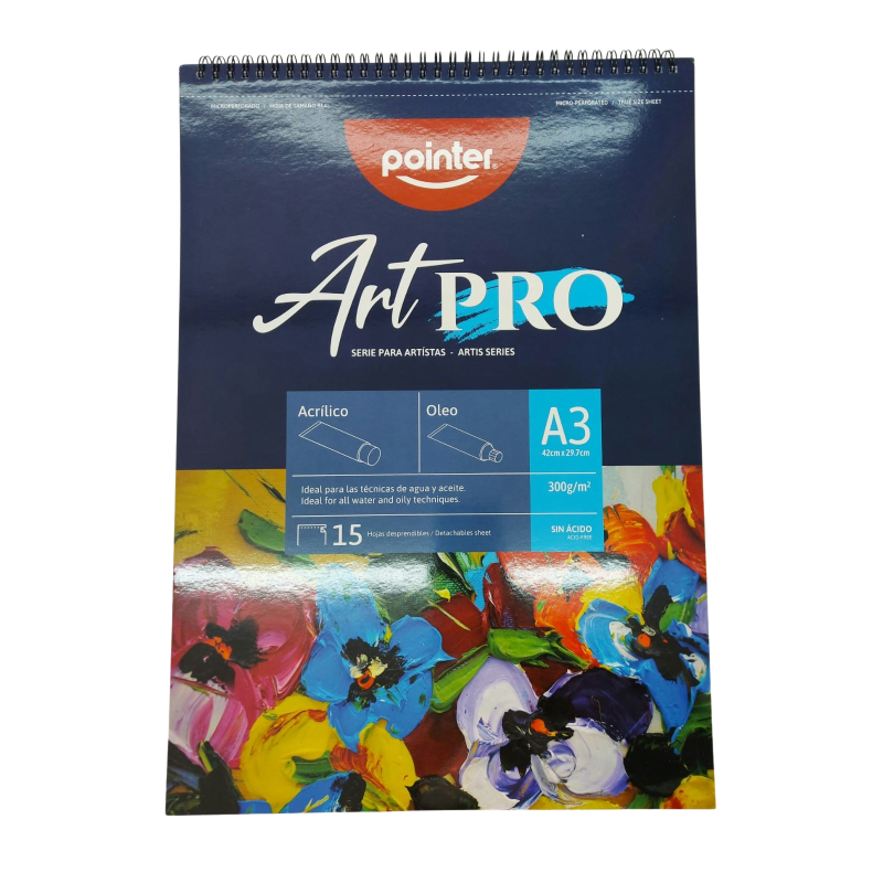 Block para arte A3 300gr (acrílico, oleo)