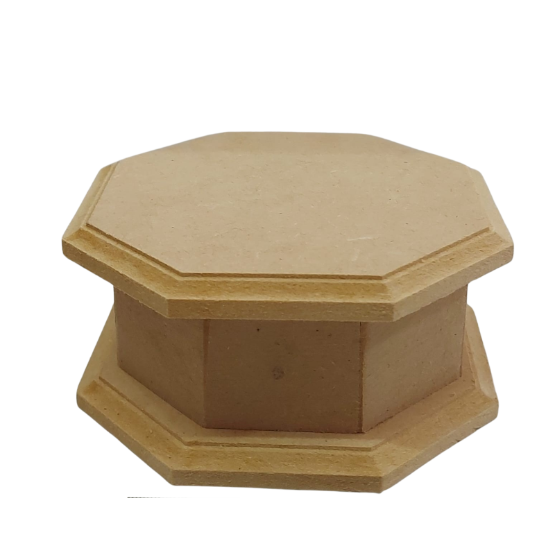 Caja joyero octogonal con bisagra chico