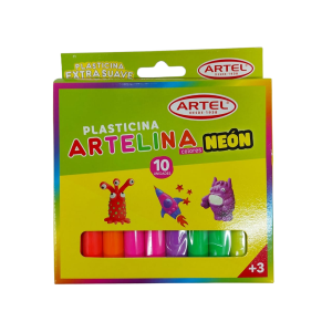 Estuche plasticina Artelina 10 colores neon