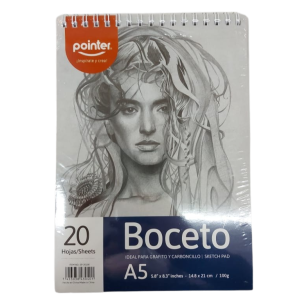 Libreta para bocetos A5 20 hojas
