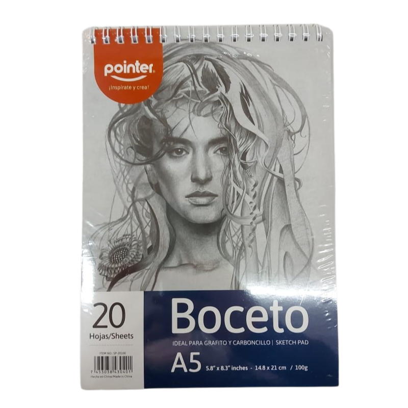 Libreta para bocetos A5 20 hojas