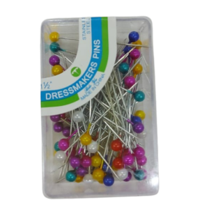 Caja de alfileres de colores 100 unidades